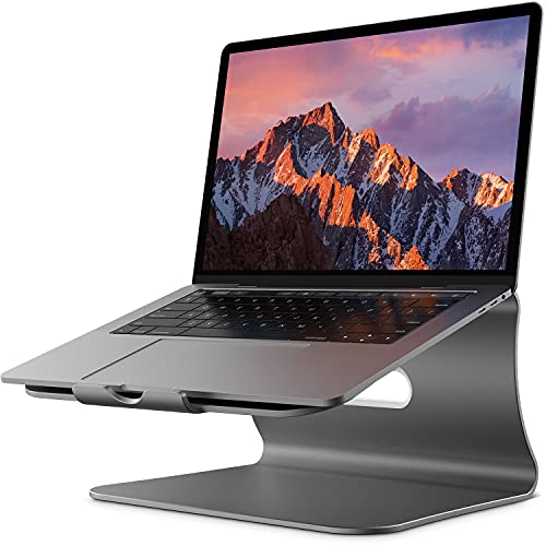 Bestand Aluminiumständer für Laptop und MacBook Desktop für Apple MacBook und alle Laptops (patentiert) (Grey 1) von Bestand
