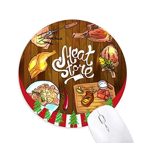 Fleisch Store Grill Steak Runde Gummi Maus Pad Weihnachtsdekoration Fleisch Store Grill Steak Runde Gummi Maus Pad Weihnachtsdekoration von Bestchong