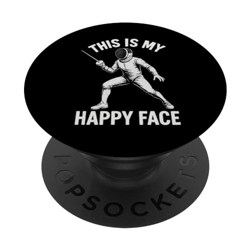 Das ist mein glückliches Gesicht PopSockets Klebender PopGrip von Beste Fechten Geschenke Für Fechter Fencing