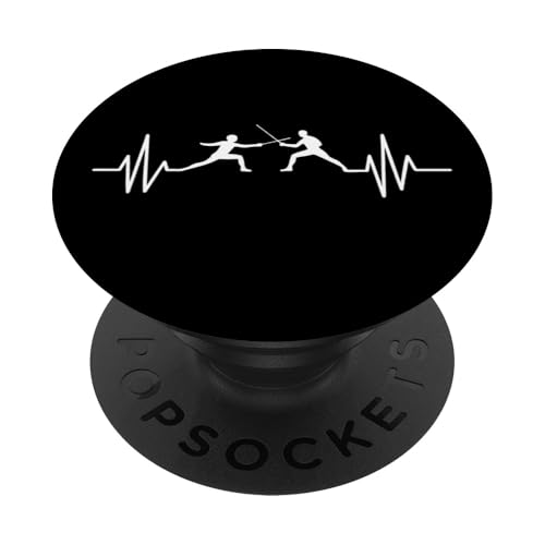 Fencing Heartbeat PopSockets Klebender PopGrip von Beste Fechten Geschenke Für Fechter Fencing