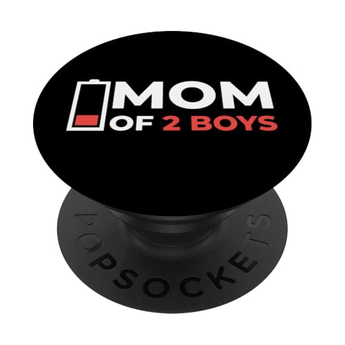 Mom Of 2 Boys Low Battery PopSockets Klebender PopGrip Mom Of 2 Boys Low Battery PopSockets Klebender PopGrip von Beste Muttertag Geschenke für Frauen, Mutter & Oma