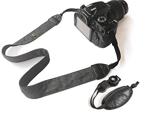 Bestele Kamera gurt Nacken Schulter Umhängeband und Handgriffriemen für Alle DSLR/SLR/Nikon/Canon/Sony/Lumix/Fujifilm/Ricoh/Samsung/Pentax ETC/Olympus Kamera (Kamera gurt Nacken und Handgriff) von Bestele