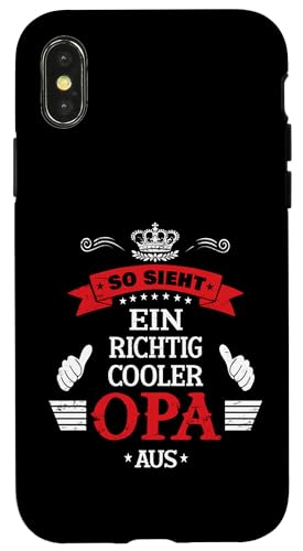 Bester Opa T-Shirt So sieht ein richtig cooler Opa Vatertag Hülle für iPhone X/XS Bester Opa T-Shirt So sieht ein richtig cooler Opa Vatertag Hülle für iPhone X/XS von Bester Opa Vatertagsgeschenk Geburtstag Geschenk
