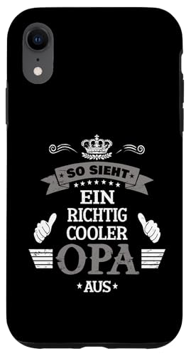 Bester Opa T-Shirt So sieht ein richtig cooler Opa Vatertag Hülle für iPhone XR von Bester Opa Vatertagsgeschenk Geburtstag Geschenk