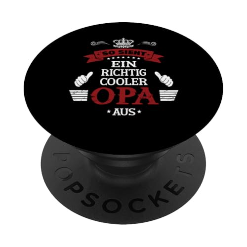 Bester Opa T-Shirt So sieht ein richtig cooler Opa Vatertag PopSockets Klebender PopGrip von Bester Opa Vatertagsgeschenk Geburtstag Geschenk