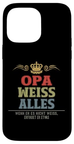 Bester Opa Vatertag Geburtstag Weihnachten Geschenk Herren Hülle für iPhone 14 Pro Max von Bester Opa Vatertagsgeschenk Geburtstag Geschenk
