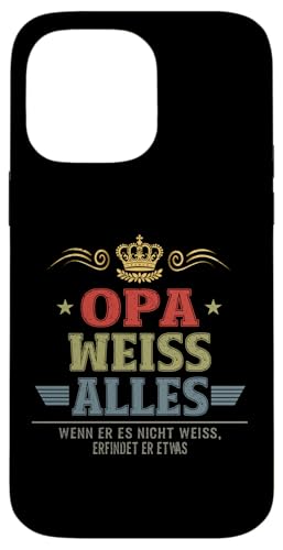 Bester Opa Vatertag Geburtstag Weihnachten Geschenk Herren Hülle für iPhone 14 Pro Max von Bester Opa Vatertagsgeschenk Geburtstag Geschenk