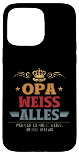 Bester Opa Vatertag Geburtstag Weihnachten Geschenk Herren Hülle für iPhone 15 Pro Max von Bester Opa Vatertagsgeschenk Geburtstag Geschenk