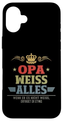 Bester Opa Vatertag Geburtstag Weihnachten Geschenk Herren Hülle für iPhone 16 Plus von Bester Opa Vatertagsgeschenk Geburtstag Geschenk