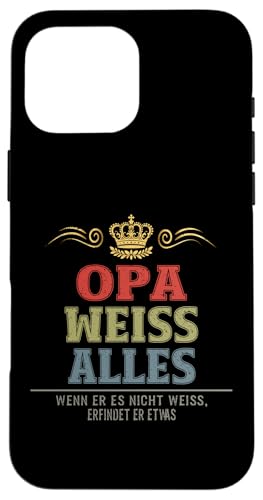 Bester Opa Vatertag Geburtstag Weihnachten Geschenk Herren Hülle für iPhone 16 Pro Max von Bester Opa Vatertagsgeschenk Geburtstag Geschenk