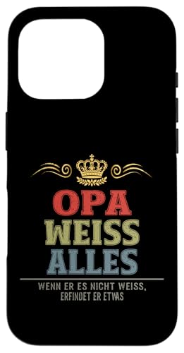 Bester Opa Vatertag Geburtstag Weihnachten Geschenk Herren Hülle für iPhone 16 Pro von Bester Opa Vatertagsgeschenk Geburtstag Geschenk