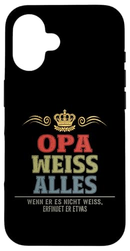 Bester Opa Vatertag Geburtstag Weihnachten Geschenk Herren Hülle für iPhone 16 von Bester Opa Vatertagsgeschenk Geburtstag Geschenk