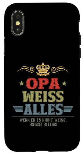 Bester Opa Vatertag Geburtstag Weihnachten Geschenk Herren Hülle für iPhone X/XS von Bester Opa Vatertagsgeschenk Geburtstag Geschenk
