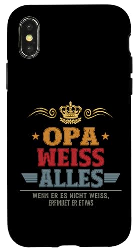 Bester Opa Vatertag Geburtstag Weihnachten Geschenk Herren Hülle für iPhone X/XS von Bester Opa Vatertagsgeschenk Geburtstag Geschenk