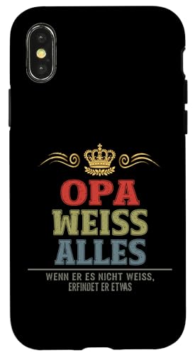 Bester Opa Vatertag Geburtstag Weihnachten Geschenk Herren Hülle für iPhone X/XS von Bester Opa Vatertagsgeschenk Geburtstag Geschenk
