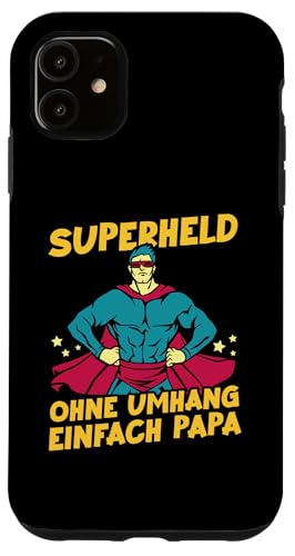 Vater Bonuspapa Stiefpapa Superheld Papa Hülle für iPhone 11 von Bester Papa Vatertag