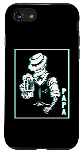Vater Bier Skelet Bester Papa Hülle für iPhone SE (2020) / 7 / 8 von Bester Papa der Welt Vatertag