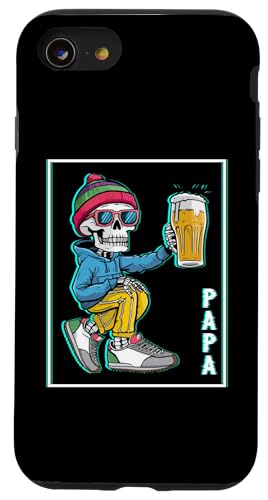 Vater Bier Skelet Bester Papa Hülle für iPhone SE (2020) / 7 / 8 von Bester Papa der Welt Vatertag