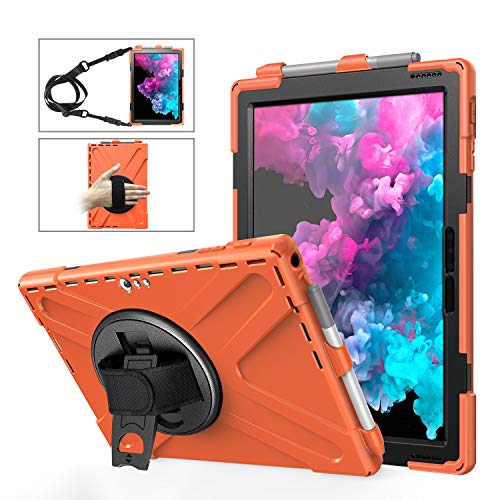 Schutzhülle für Microsoft Surface Pro 4 5 6 Tablet, mit integrierter Rückschale Orange Orange von Bestgay