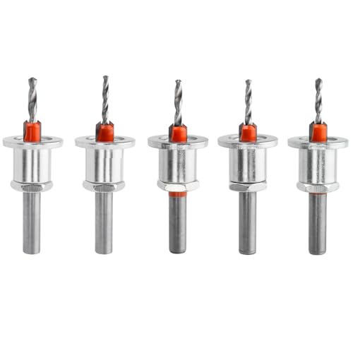Bestgle Senkbohrer mit einstellbarer Tiefe, Set mit Tiefenanschlag, professionelles Holzbohrer-Set mit rundem Schaft von 8 mm Bestgle Senkbohrer mit einstellbarer Tiefe, Set mit Tiefenanschlag, professionelles Holzbohrer-Set mit rundem Schaft von 8 mm von Bestgle