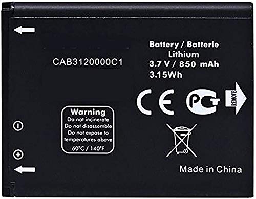 Bestome CAB3120000C1 Ersatz Akku Kompatibel mit Alcatel BTR510AB CAB31200C1 3.7V,850mAh/3.15Wh Bestome CAB3120000C1 Ersatz Akku Kompatibel mit Alcatel BTR510AB CAB31200C1 3.7V,850mAh/3.15Wh von Bestome