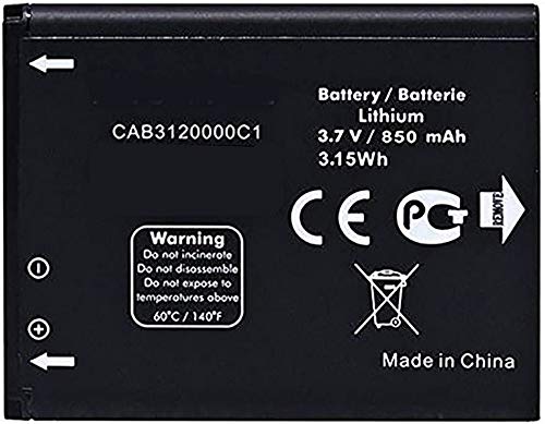 Bestome CAB3120000C1 Ersatz Akku Kompatibel mit Alcatel BTR510AB CAB31200C1 3.7V,850mAh/3.15Wh von Bestome