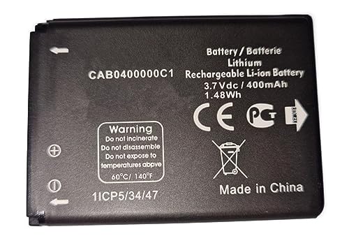 Bestome Ersatz Akku Kompatibel mit CAB0400000C1 CAB22B0000C1 One Touch OT 208 232 1040X 1016D 1035D 1042D 1046D 1052D 1011D 1050D 1009X 1ICP5/34/47 3.7V,400mAh Bestome Ersatz Akku Kompatibel mit CAB0400000C1 CAB22B0000C1 One Touch OT 208 232 1040X 1016D 1035D 1042D 1046D 1052D 1011D 1050D 1009X 1ICP5/34/47 3.7V,400mAh von Bestome