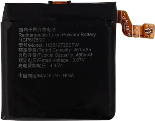 Bestome Ersatz HB532729EFW Akku Kompatibel mit GT2 PRO 1ICP6/26/27 1.39-inch (Not fit for GT2) 3.87V,460mAh von Bestome