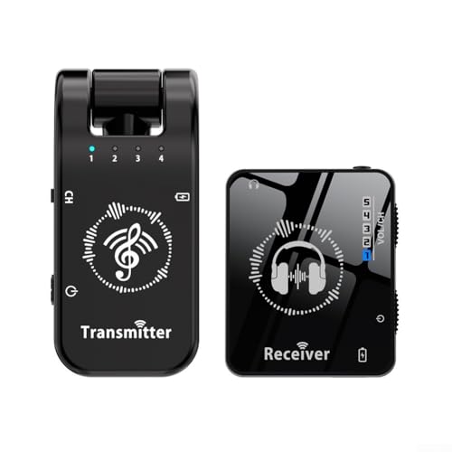 Besttoolifes 2,4 G Wireless Kopfhörer Monitor Übertragungssystem mit wiederaufladbarem Akku und niedriger Latenz Klangqualität für Bühnen- und Audio-Leistung von Besttoolifes