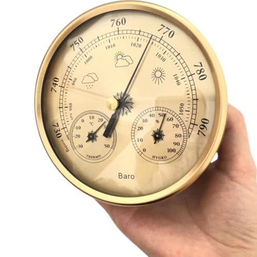 Besttoolifes 3-in-1 Wetterstation Thermometer, analoges Barometer mit Thermometer, Hygrometer, Hygrometer und Barometer All-in-One-Wettermonitor für Zuhause drinnen und draußen Besttoolifes 3-in-1 Wetterstation Thermometer, analoges Barometer mit Thermometer, Hygrometer, Hygrometer und Barometer All-in-One-Wettermonitor für Zuhause drinnen und draußen von Besttoolifes