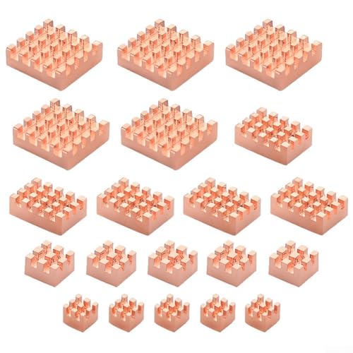 Besttoolifes 5 Sets mit 20 Stück für Raspberry Pi 4B Kühlkörper-Kupfer-Set, reines Kupfer, für Kühlung, Kühlkörper-Set, Kühlkörper-Kühlrippe Besttoolifes 5 Sets mit 20 Stück für Raspberry Pi 4B Kühlkörper-Kupfer-Set, reines Kupfer, für Kühlung, Kühlkörper-Set, Kühlkörper-Kühlrippe von Besttoolifes