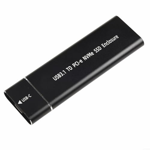 Besttoolifes Enclosure 3.1 Typ-C Externe Speicherbox, 10 Gbit/s, PCIe-SD-Box, kompatibel mit 2242 mm, 2260 mm, 22 x 80 mm NVMe SSD für Mac OS, High-Speed-Datenübertragung (schwarzer NVME) von Besttoolifes