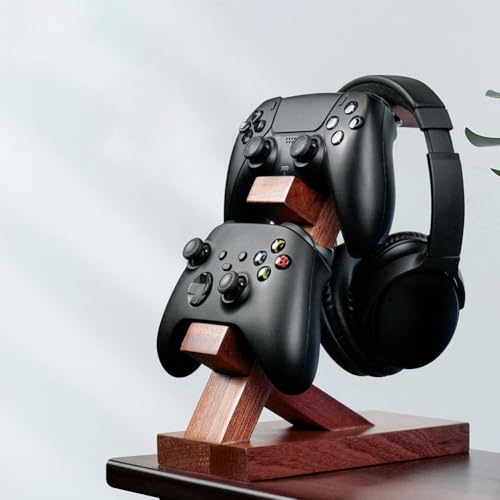 Besttoolifes Holz-Controller-Ständer mit Kopfhörer-Halter, Game-Controller-Halter, Videospiel-Controller-Halter, Controller-Halter für Schreibtisch, Controller und Headset-Ständer, Besttoolifes Holz-Controller-Ständer mit Kopfhörer-Halter, Game-Controller-Halter, Videospiel-Controller-Halter, Controller-Halter für Schreibtisch, Controller und Headset-Ständer, von Besttoolifes