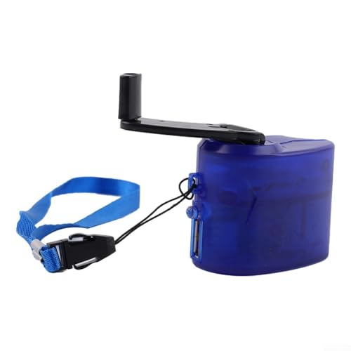 Besttoolifes Tragbarer USB Handkurbel Generator Telefon Ladegerät Manuelle Dynamo Powerbank für mobile Geräte Outdoor Aktivitäten Reisen Büro (Blau) von Besttoolifes
