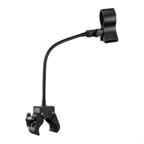 Besttoolifes Verstellbare Handyklemme, Mikrofon-Clip, flexible Erweiterungshalter, 360° drehbar, Desktop-Stativhalterung für Mikrofone, Smartphones, Tablets, 35 cm, Schwarz (Mikrofonclip C) von Besttoolifes
