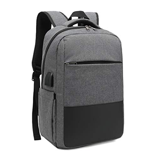 Besttravel Laptop Rucksack Herren Rucksack 15,6 Zoll, Laptop Tasche,Wasserabweisend Schulrucksack Arbeit Outdoor Reisen Camping - Grau von Besttravel