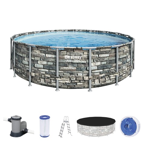 Bestway Power Steel Frame Pool Set Ø 549x132cm Bestway Power Steel Frame Pool Set Ø 549x132cm von Bestway