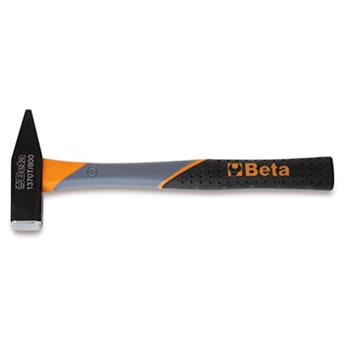 Beta 1370T 500 Schlosserhammer, Universalhammer (Werkzeug mit Maßen: ‎27 x 320 x 118 mm, Tool Stiel aus Fasern, robustes und hochwertiges Material, höchste Qualität aus Italien), Schwarz/Orange von Beta