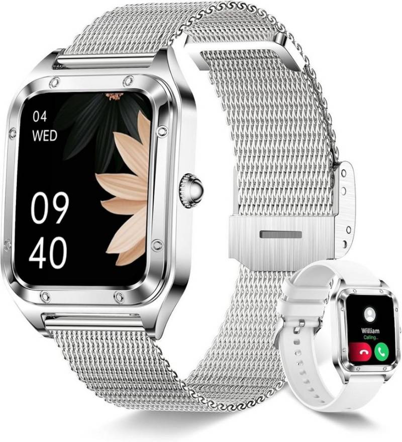 Betatree Smartwatch Damen, Fitnessuhr mit Telefonfunktion, Benachrichtigung Smartwatch (1,6 Zoll, Android iOS), Aktivitäts Tracker mit 19 Sportmodi Herzfrequenz SpO2 Schlafmonitor von Beta