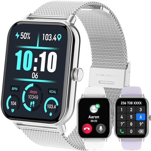 Betatree Smartwatch für Damen und Herren mit Anruf und WhatsApp, 1,85 Zoll (3,85 cm) automatische digitale Fitnessuhr Schrittzähler, 120+ Sportmodus Android iOS Smart Watch mit von Betatree