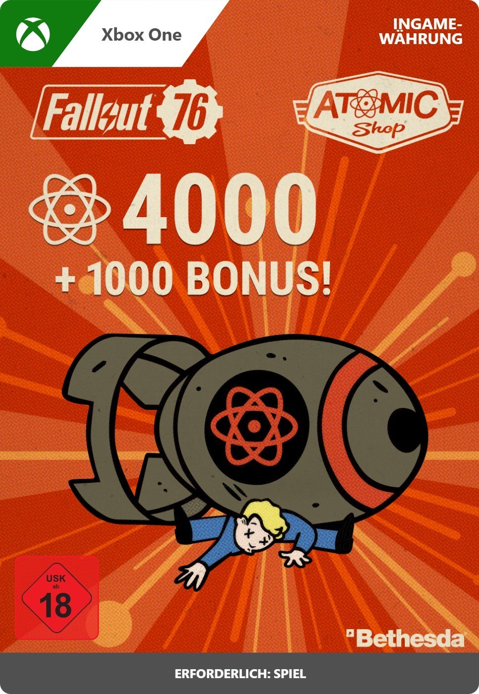 4000 (+1000 als Bonus) Atome - Fallout 76 von Bethesda