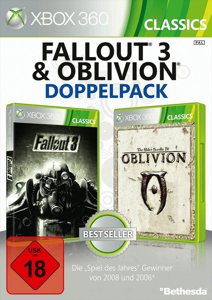 Fallout 3 & The Elder Scrolls IV: Oblivion - Doppelpack Xbox 360 Fallout 3 & The Elder Scrolls IV: Oblivion - Doppelpack Xbox 360 von Bethesda
