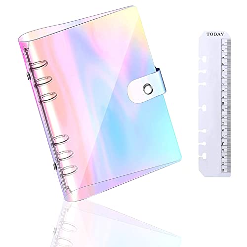 A5 Regenbogen-Notizbucheinband, weicher PVC-Einband, nachfüllbares Papier, PVC-Ordner, lose Blätter, persönlicher Planer (A5, R) von Betinyar