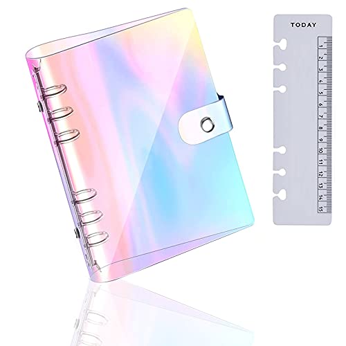 A6 Regenbogen weicher PVC-Notizbucheinband, nachfüllbares Papier, PVC-Ordner, lose Blätter, persönlicher Planer (A6, R) von Betinyar