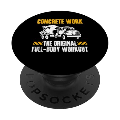 Concrete Worker Crew Full-Body Workout PopSockets Klebender PopGrip Concrete Worker Crew Full-Body Workout PopSockets Klebender PopGrip von Betonarbeiter Design Baustelle Idee