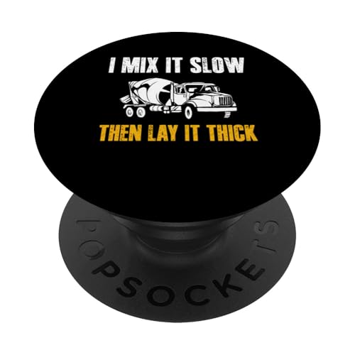 I Mix It Slow Concrete Worker Crew PopSockets Klebender PopGrip I Mix It Slow Concrete Worker Crew PopSockets Klebender PopGrip von Betonarbeiter Design Baustelle Idee