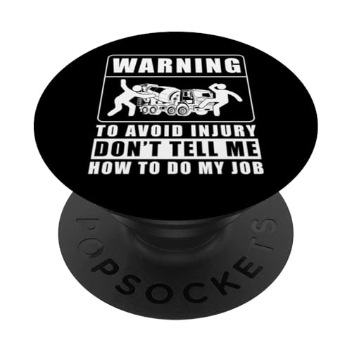 Warning To Avoid Injury Concrete Worker Crew PopSockets Klebender PopGrip Warning To Avoid Injury Concrete Worker Crew PopSockets Klebender PopGrip von Betonarbeiter Design Baustelle Idee