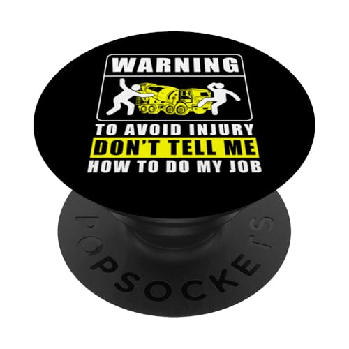 Warning To Avoid Injury Concrete Worker Crew PopSockets Klebender PopGrip Warning To Avoid Injury Concrete Worker Crew PopSockets Klebender PopGrip von Betonarbeiter Design Baustelle Idee
