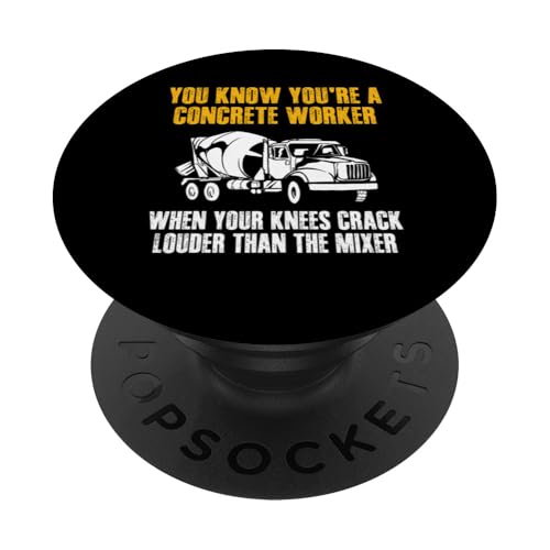 You Know Youre A Concrete Worker Crew PopSockets Klebender PopGrip von Betonarbeiter Design Baustelle Idee