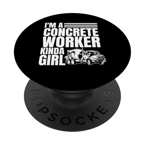 Im A Concrete Worker Kinda Girl PopSockets Klebender PopGrip von Betonarbeiter Design Idee Baustelle